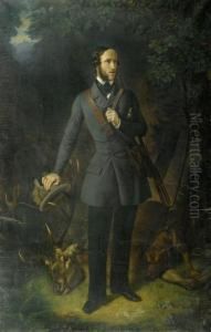 Portrait Of Count Ernst Friedrich Herbert Zu Munster by Carl Wilhelm Friedr. Oesterley