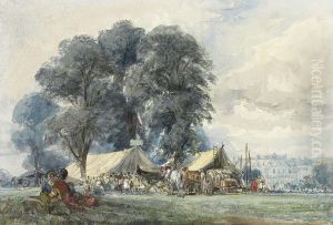 An Encampment In A Park, Possibly France
