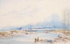 Winchelsea With Camber Castle In The Background by William, Dover Of Burgess