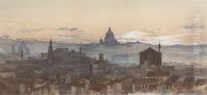 A View Of Rome From The Pincio by George Howard
