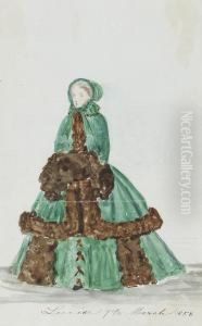 Standing Woman In Outdoor Clothes by H.R.H. Princess Duchess Argyll Of Louise,