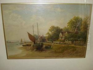 Fishing Boats On The Shoreline by Frank Rawlings Offer