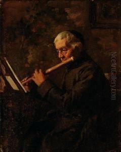Monk Playing A Traverso