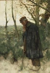 Shepherd And Flock by Tony Lodewijk George Offermans