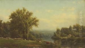 Hudson River Scene by John Clinton Ogilvie