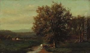 Cows By A Stream by John Clinton Ogilvie