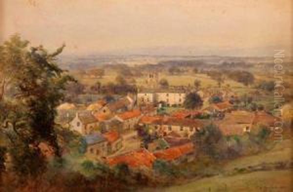 Landscape With Town And Hills To Distance - view 1