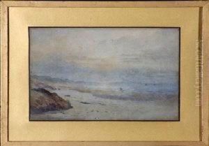 Tynemouth Long Sands With St. Georges Church In The Distance by Frederick Dove Ogilvie