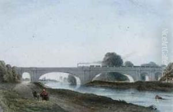A Train Passing Over Maidenhead Bridge - view 1