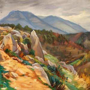 Scenery From Lagaude In Alpes Maritime by Saburosuke Okada