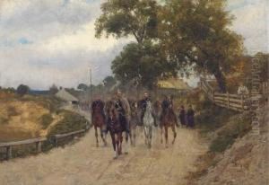 Cavalry During by Ryszard Okninski