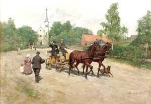 Motyw Z Malego Miasteczka by Ryszard Okninski