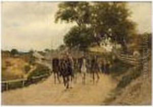 Polish Cavalry During The Uprising Of 1863 by Ryszard Okninski