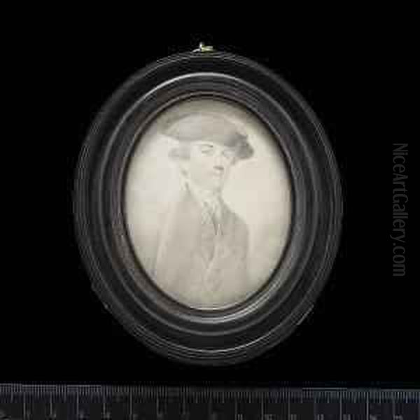 A Gentleman, Wearing Coat, Waistcoat, Cravat And Bicorn Dressed With Feather. - view 1