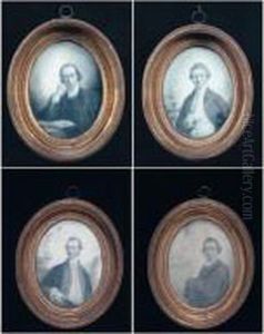 Portrait Of Sir John Nelthorpe, 6th Bt.; Valentine Knightley; The Hon. John St. John; And The Rev. Thomas Hurst by John Old Taylor