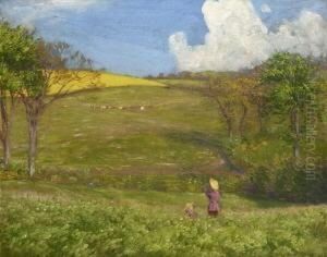 Blick Ins Land, Mietschau. by Hans Olde