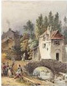 Bridge Over The River Bievre by John Edwin Oldfield