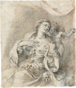 Venus And Cupid by Isaac Oliver