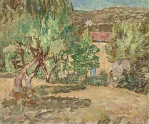 A Mediterranean Garden; And Sunlit Trees A Mediterranean Garden; And Sunlit Trees