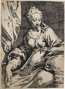 A Seated Woman Reading by Peter Oliver
