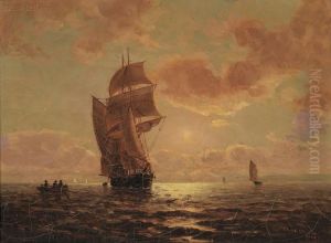 Ships Under A Luminist Sky by Thomas Clarkson Oliver
