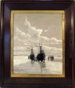 Winter Marine Scene by Thomas Clarkson Oliver