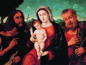 Madonna Col Bambino Fra San Pietro E San Giovanni Battista Madonna Col Bambino Fra San Pietro E San Giovanni Battista