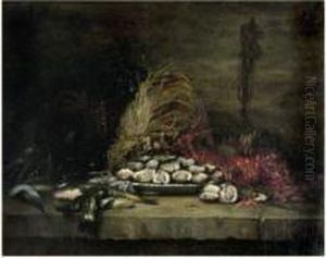 Nature Morte Aux Fruits De Mer by Salvatore Olivetti