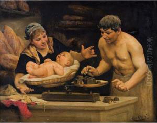 Le Bebe Du Boulanger Ou La Pesee De L'enfant - view 1