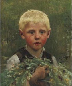 Portrait Of A Boy by Leon Olivie-Bon