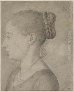 Franca Schnorr Von Carolsfeld Auf Dem Totenbett - Bildnis Gabriele Olivier by Friedrich Olivier