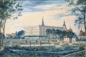 Widok Zamku W Dessau by Heinrich Olivier