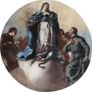 Immaculate Conception With Saint Anthony Of Padua And Saint Camillo Of Lellis.