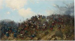 La Batalla De Trevino by Francisco Manuel Oller