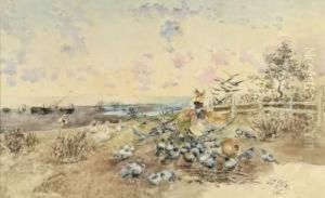 Le Repas Des Oiseaux by Blas Olleras y Quintana
