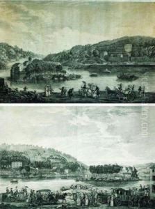 Vue De L'isle Barbe Et Seconde Vue De L'isleBarbe Au Dessus De Lyon