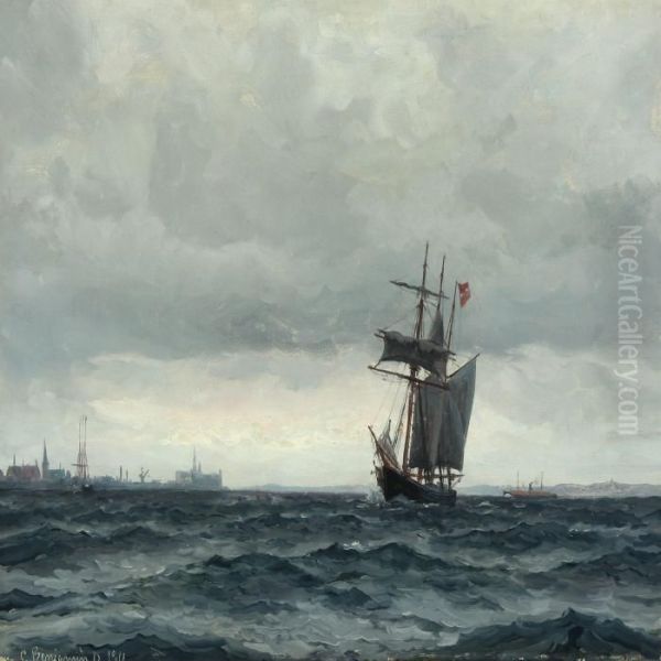 Schooner Off Kronborg - view 1