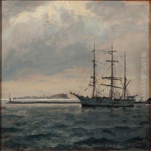Harbour Scene From Dakar In Senegal, Africa by Christian Benjamin Olsen