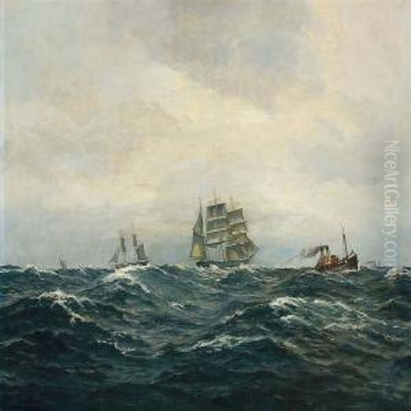 Sailing Ships At Sea - view 1