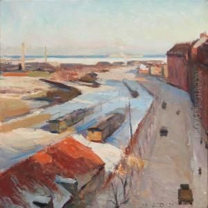Landscape, Amagerbrogade by Einar Olsen