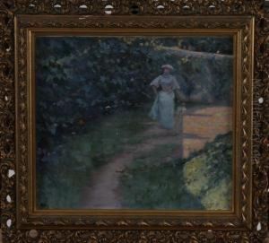Dam I Tradgardsang by Carl Waldemar Olson