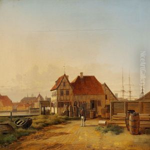 View Of Christianshavn And The Towers Of Copenhagen by Peter Olsted