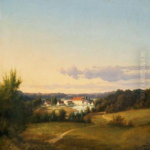 View Of The Manor House In Brede And The Factory Buildings