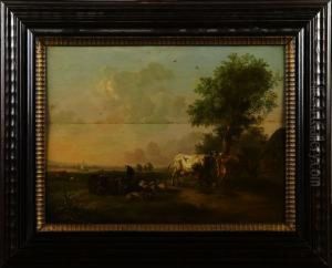Pastoralt Landskap by Balthasar Paul Ommeganck