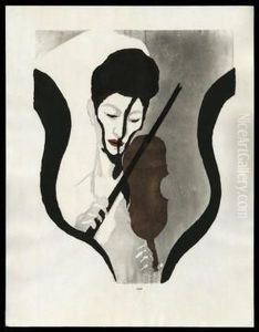 Violin Player by Koshiro Onchi