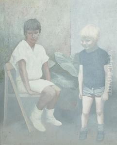 Study Of Two Children. by Robert Jenkins Onderdonk