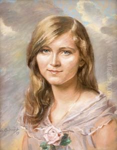 Portrait Of A Girl With A Rose