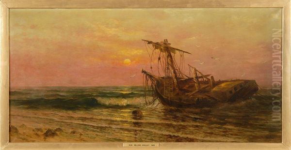 Shipwreck At Sunset. - view 1