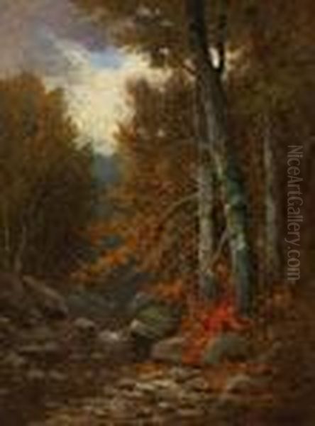 Rocky Stream In Autumn - view 1