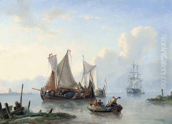 Dutch Vessels At The Mouth Of A River - view 1